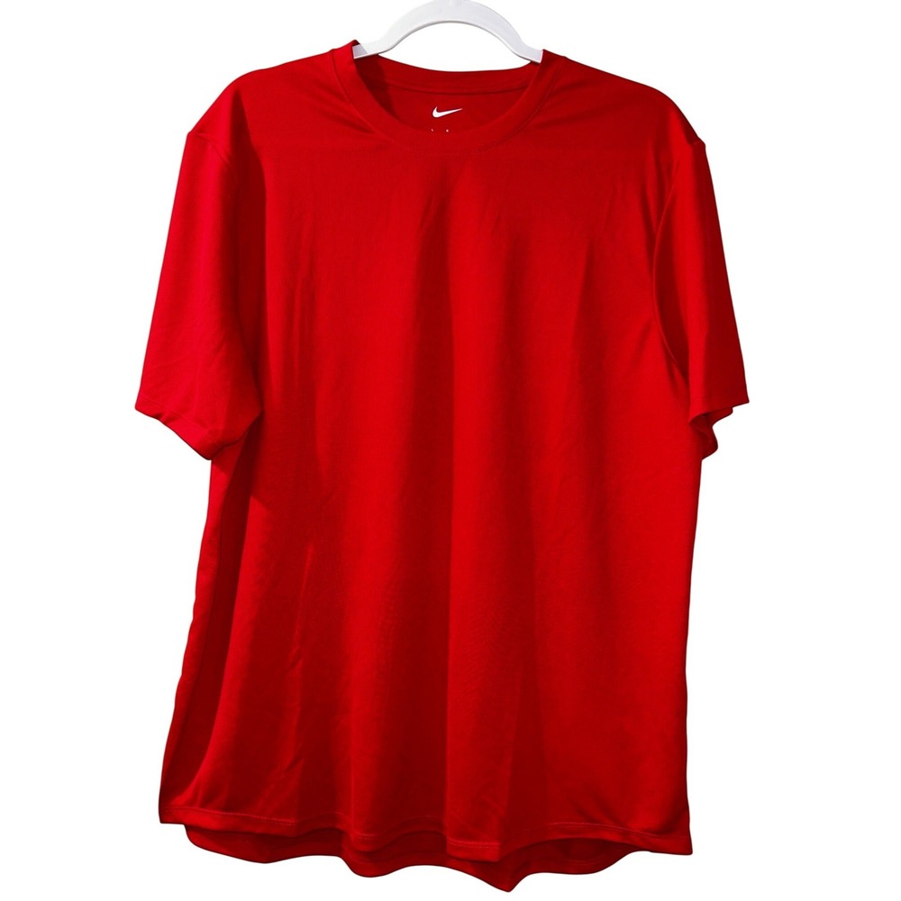 Nike Men's Dri-Fit T-Shirt Short Sleeve Red XL - Picture 2 of 5